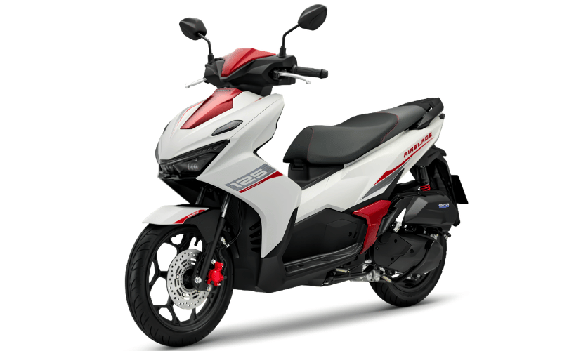 The scooter features a stylish and modern design